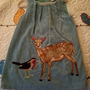 Mini Boden Velvet Deer dress